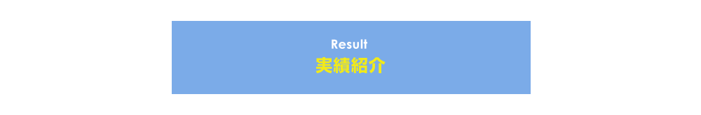 Result 実績紹介